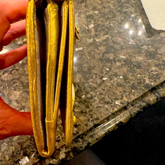 Authentic Balenciaga gold wallet with grey/silver inside metallic long wallet - Picture 13 of 13